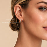 "Circle of Radiance" Lab Grown Diamond Hoop Earrings in 14K Yellow Gold
