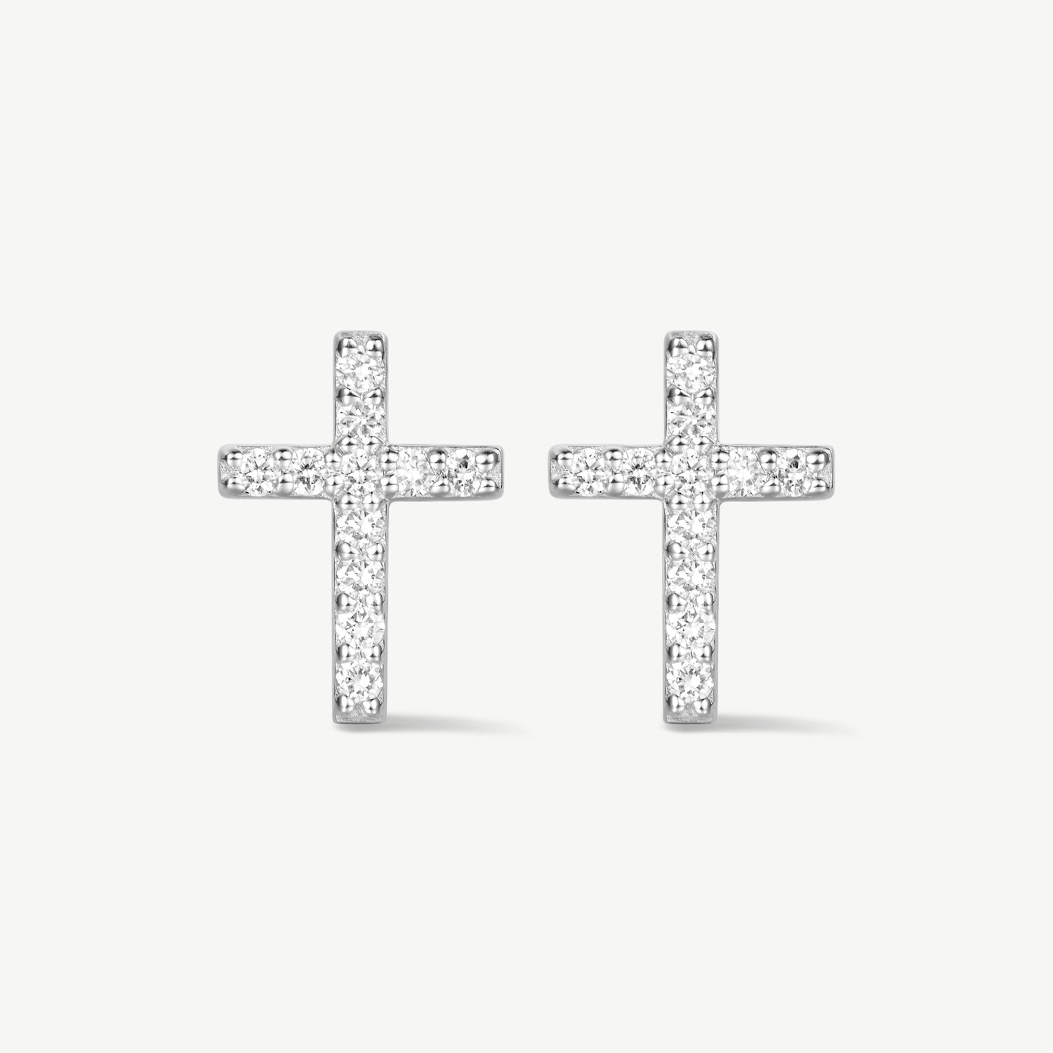Cross Lab Grown Dimond Stud Earrings