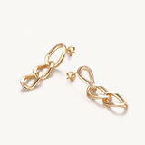 Cuban Chain Drop Earrings For Women Image丨Agvana Jewelry