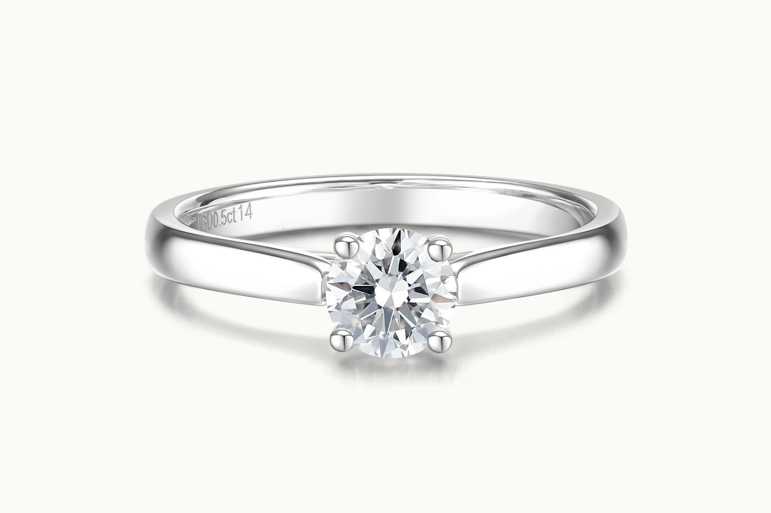 4 Prong Solitaire Engagement Ring (0.3-1 Carat)