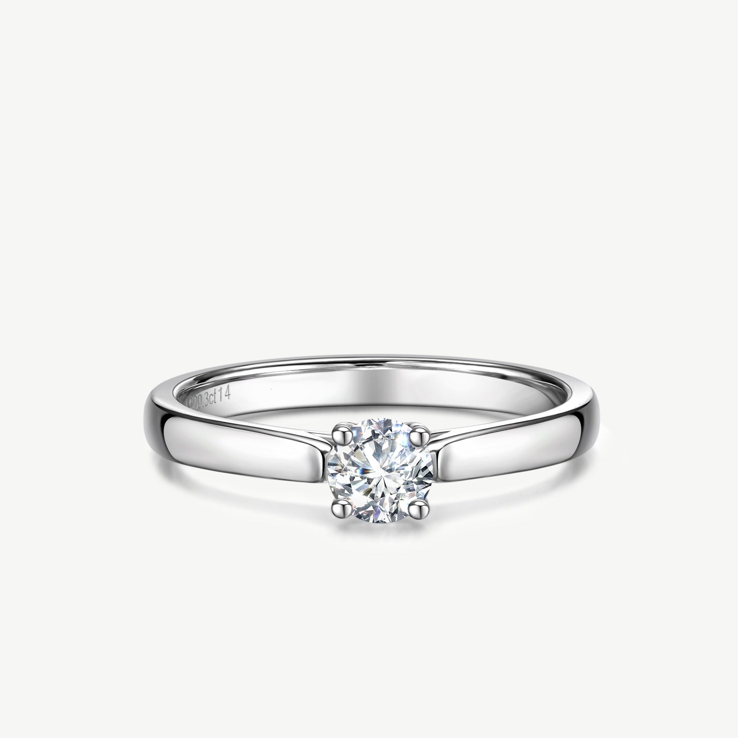 "The Eternal Knot" Four Prong Solitaire Engagement Ring (0.3-1 Carat)