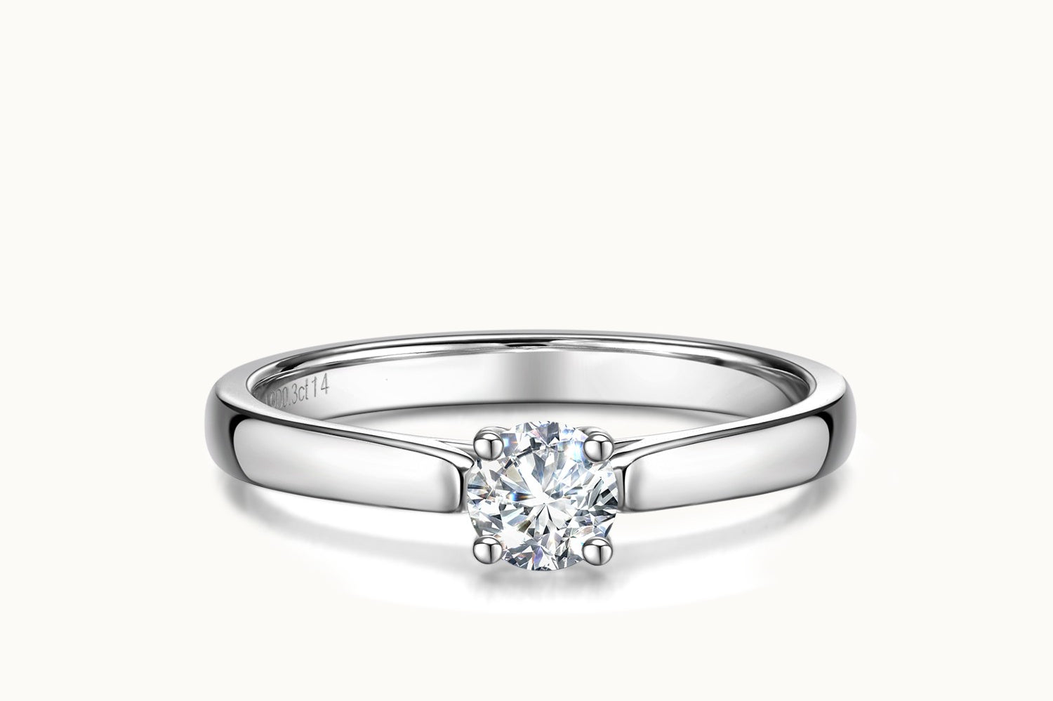 4 Prong Solitaire Engagement Ring (0.3-1 Carat)