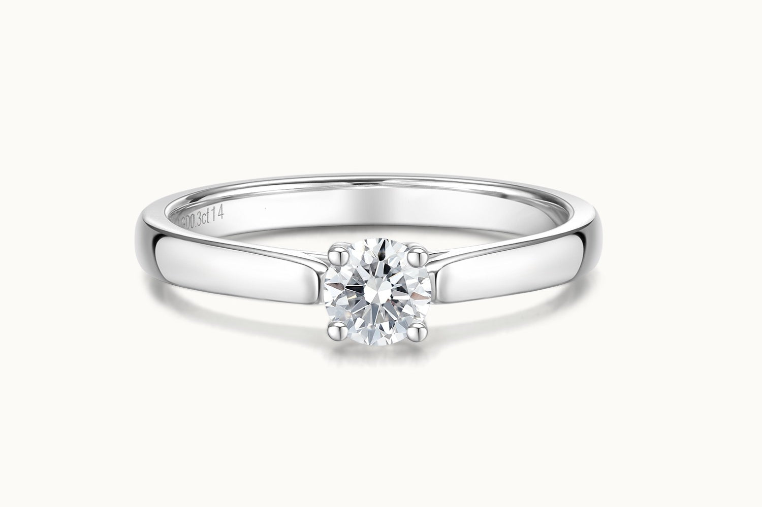 4 Prong Solitaire Engagement Ring (0.3-1 Carat)