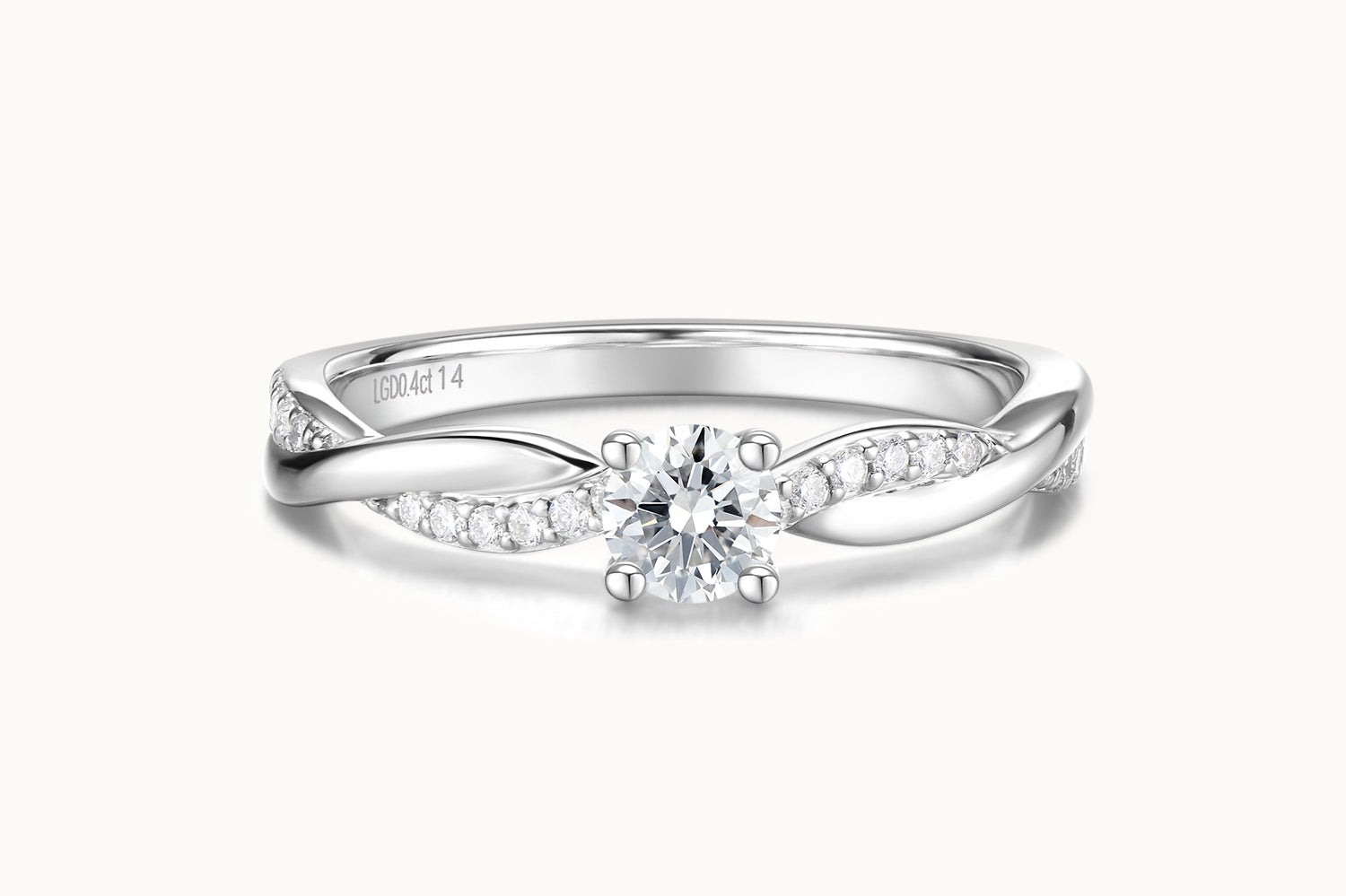 Petite Twisted Vine Engagement Ring (0.4-1.14 Ct. Tw.)