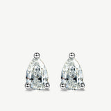 "Illume of Light" Pear Solitaire Stud Earrings