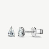 "Illume of Light" Pear Solitaire Stud Earrings