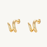 Double Circle Hoop Earrings For Women Image丨Agvana Jewelry