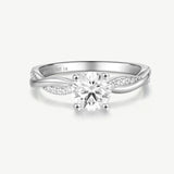 "Symphony of Vows" Engagement Promise Ring in Sterling Silver