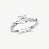 "Twisted Vine" Engagement Promise Ring in Sterling Silver