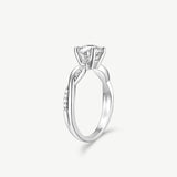 "Symphony of Vows" Engagement Promise Ring in Sterling Silver