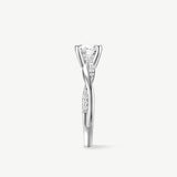 "Symphony of Vows" Engagement Promise Ring in Sterling Silver
