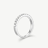 "Eternal Glow" Half Eternity Wedding Band Ring in Sterling Silver