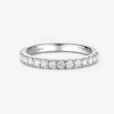 "Eternal Glow" Half Eternity Wedding Band Ring in Sterling Silver
