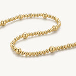 Gold Bead Ball Necklace For Women Image丨Agvana Jewelry