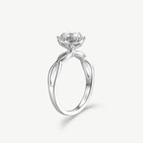 "Vows of Infinity" Halo Engagement Promise Ring in Sterling Silver