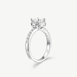 "Halo of Devotion" Halo Engagement Promise Ring in Sterling Silver