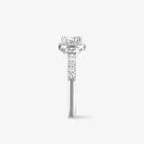 "Halo of Devotion" Halo Engagement Promise Ring in Sterling Silver