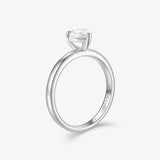 "The Eternal Knot" Heart Shape Solitaire Engagement Promise Ring in Sterling Silver
