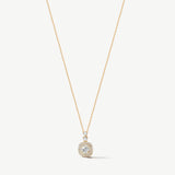 "Halo of Light" Lab Grown Diamond Pendant Necklace in 14K Solid Gold