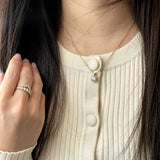 "Heart of Light" Brilliant Round Lab Grown Diamond Solitaire Necklace in 14K Solid Gold