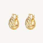 Lumière Croissant Hoop Earrings For Women Image丨Agvana Jewelry