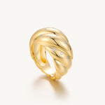 Lumière Croissant Statement Ring For Women Image丨Agvana Jewelry