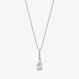 Pear Cut Solitaire Lab-Grown Diamond Pendant Necklace in Platinum