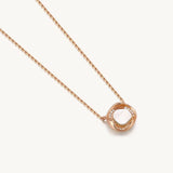 Pearl Disc Circle Necklace For Women Image丨Agvana Jewelry