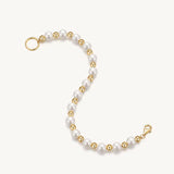Pearl Gold Bead Chain Bracelet For Women Image丨Agvana Jewelry