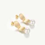 Pearl Gold Layered Drop Earrings For Women Image丨Agvana Jewelry