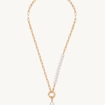 Pearl Pendant Paperclip Chain Necklace For Women Image丨Agvana Jewelry