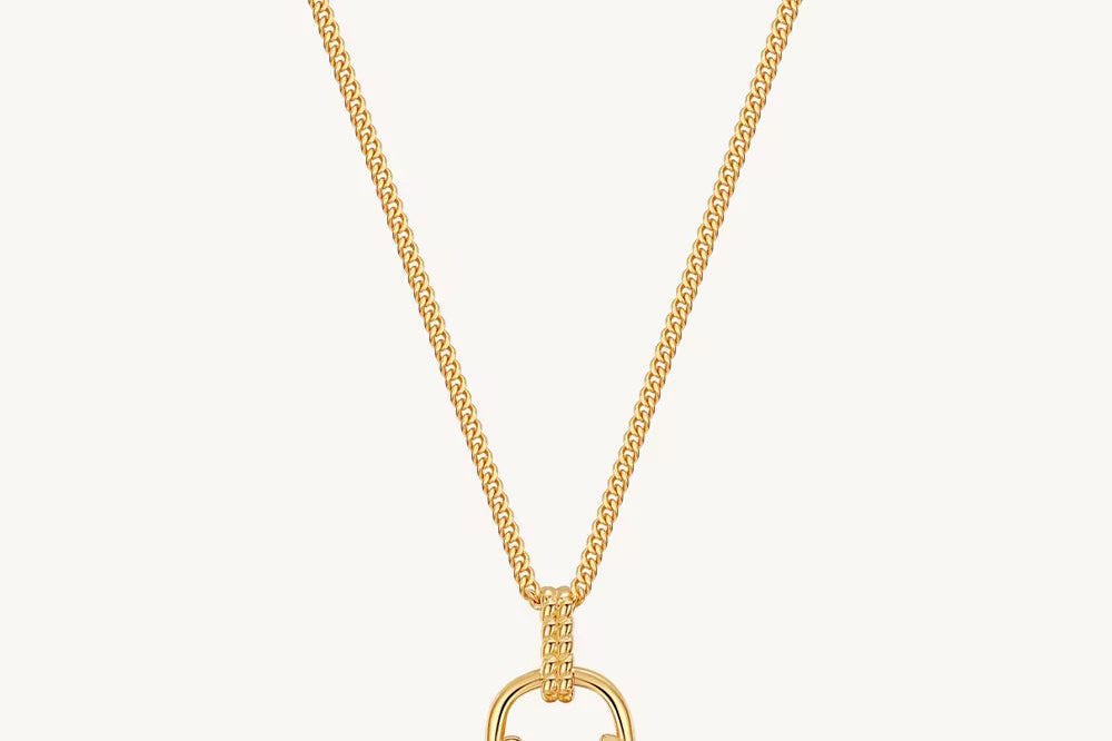 Promise Lock Pendant Necklace For Women Image丨Agvana Jewelry