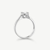 "The Eternal Knot" Solitaire Engagement Promise Ring in Sterling Silver