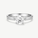"The Eternal Knot" Solitaire Engagement Promise Ring in Sterling Silver