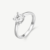 "The Eternal Knot" Solitaire Engagement Promise Ring in Sterling Silver