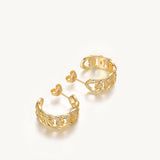 Sparkling Hoop Earrings For Women Image丨Agvana Jewelry