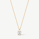 "Pure Brilliance" Round Lab Grown Diamond Solitaire Necklace in 14K Solid Gold