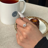Agvana Round-Cut Lab-Diamond Twist Vine Ring for daily wear.