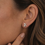 "Aurora Cluster" Lab Grown Diamond Cluster Stud Earrings in 14K Solid Gold