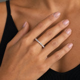 "Shimmer of Joy" Diamond Eternity Wedding Band Ring in 14K Solid Gold