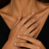 "The Eternal Arc" Diamond Wedding Band Ring in 14K Yellow Gold