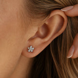 "Bloom of Light" Lab Grown Dimond Stud Earrings