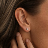 "Illume of Light" Pear Solitaire Stud Earrings