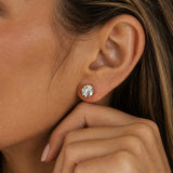 "Elegant Light" Classic Six Prong Round Lab Grown Stud Earrings