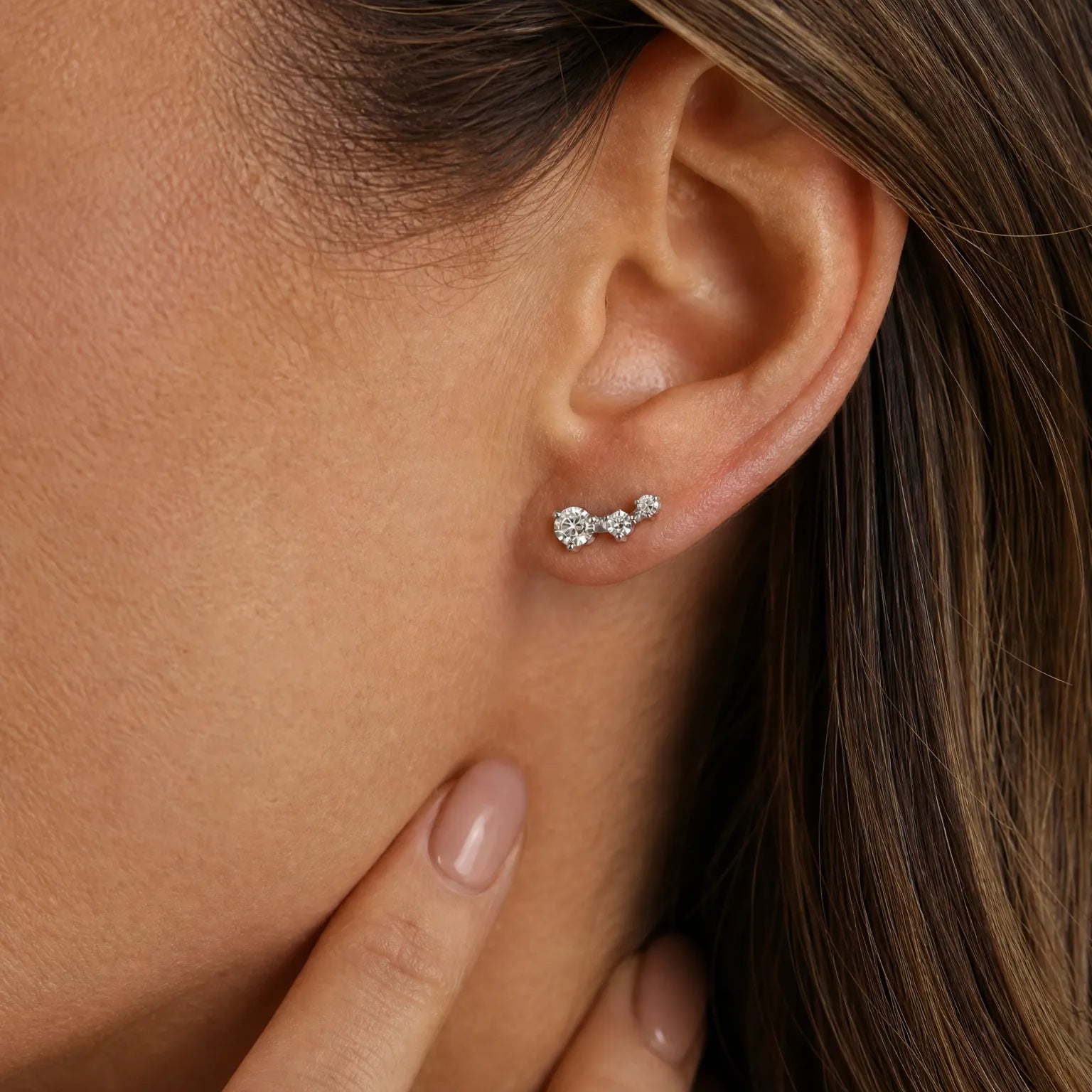 "Harmony in Light" Lab-Grown Diamond Stud Earrings