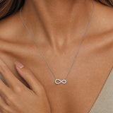 "Endless Light" Infinity Pendant Paved Lab Grown Diamond Necklace