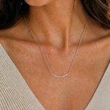 "Glow of Grace" Smile Bar Paved Lab Grown Diamonds Pendant Necklace