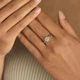 "Symphony of Vows" Engagement Ring in 14K White Gold