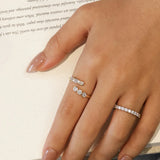"Empowered Light" Diamond Wedding Band Ring in 14K Yellow Gold