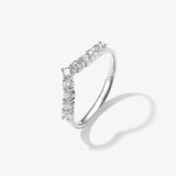 "The Eternal Arc" Diamond Wedding Band Ring in 14K Solid Gold